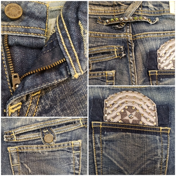 Taverniti So Jeans distressed flared leg, Sz 25 - Picture 15 of 16